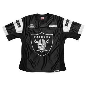 NFL Ultra Game Las‎ Vegas Raiders Mens Small Black Mesh Jersey Shirt